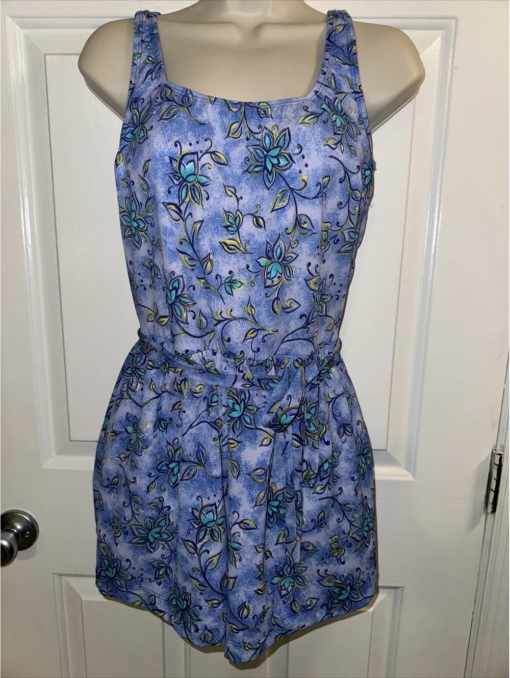 Vintage 80’s CEEB OF MIAMI Vintage One Piece Swimsuit Skort Dress SIZE 16